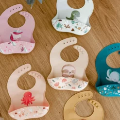Bavaglino con tasca in silicone - Elefante Chewy