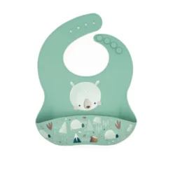 Bavaglino con tasca in silicone - Orso Munchy