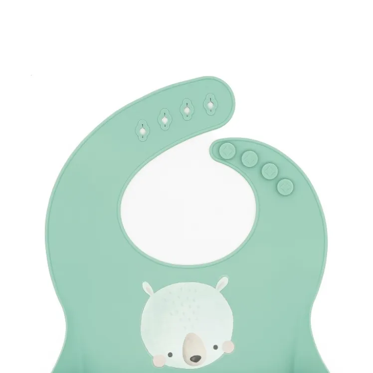 Bavaglino con tasca in silicone - Orso Munchy