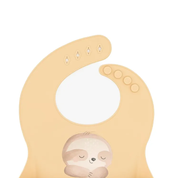 Bavaglino con tasca in silicone - Bradipo Gnawy
