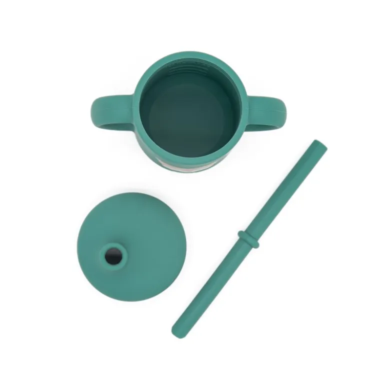 Bicchiere con cannuccia in silicone - Volpe Crunchy