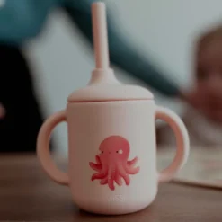 Bicchiere con cannuccia in silicone - Polpo Slurpy