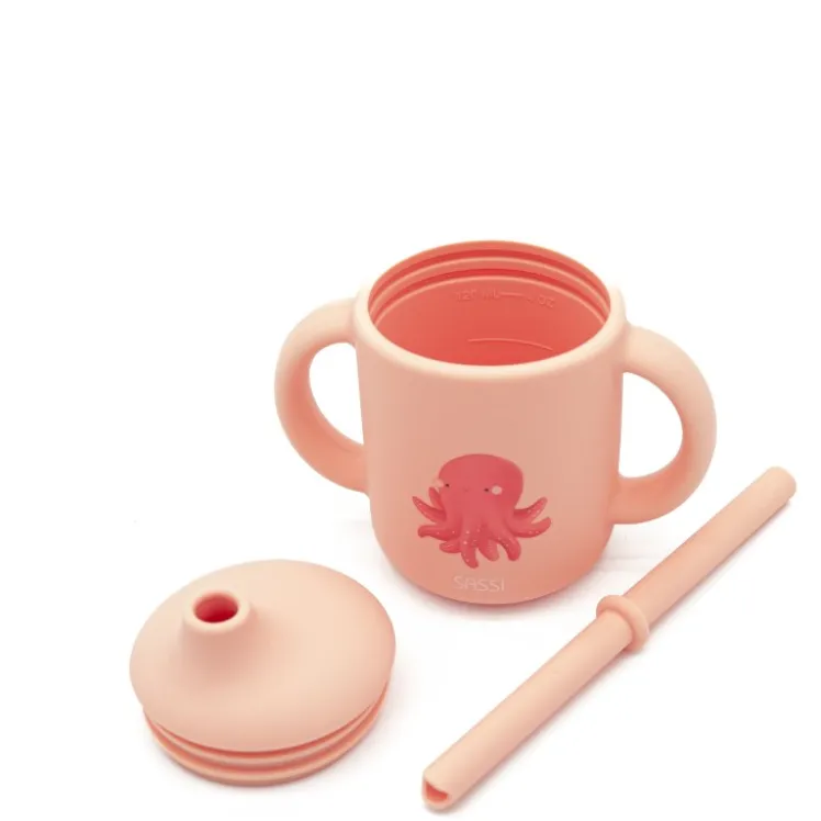 Bicchiere con cannuccia in silicone - Polpo Slurpy