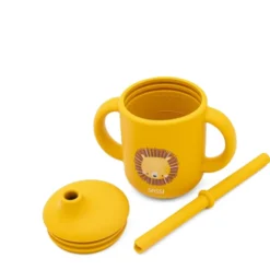 Bicchiere con cannuccia in silicone - Leone Chompy