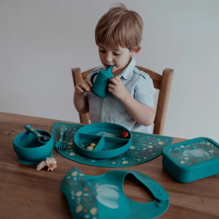 Bicchiere con cannuccia in silicone - Elefante Chewy