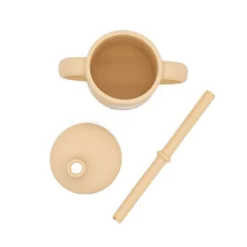 Bicchiere con cannuccia in silicone - Bradipo Gnawy