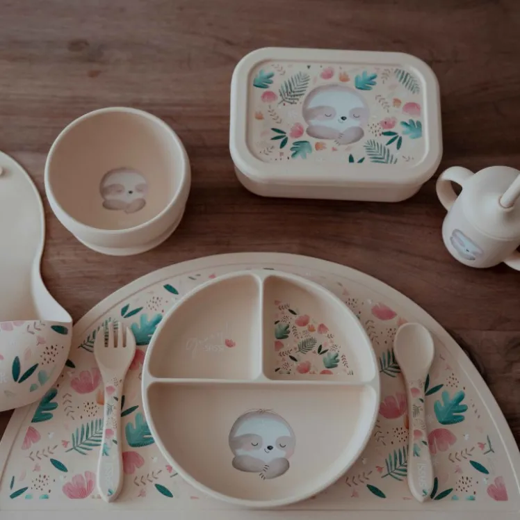 Bicchiere con cannuccia in silicone - Bradipo Gnawy