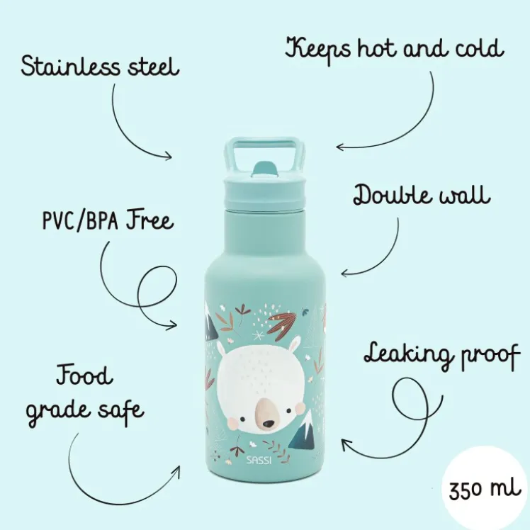 Borraccia termica in acciaio inox da 350 ml - Orso Munchy