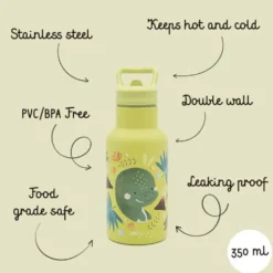 Borraccia termica in acciaio inox da 350 ml - Dinosauro Cracky