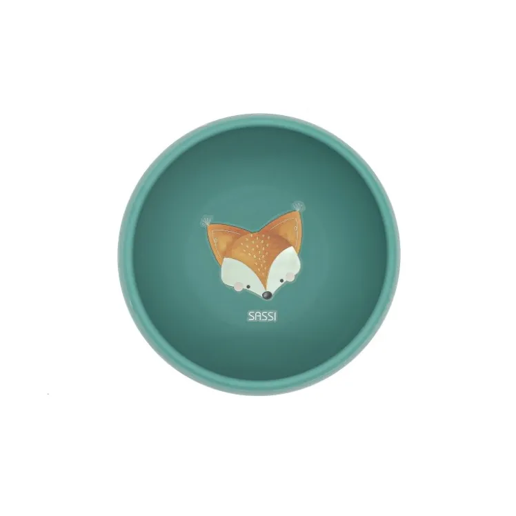 Ciotola con ventosa in silicone - Volpe Crunchy
