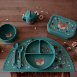 Ciotola con ventosa in silicone - Volpe Crunchy