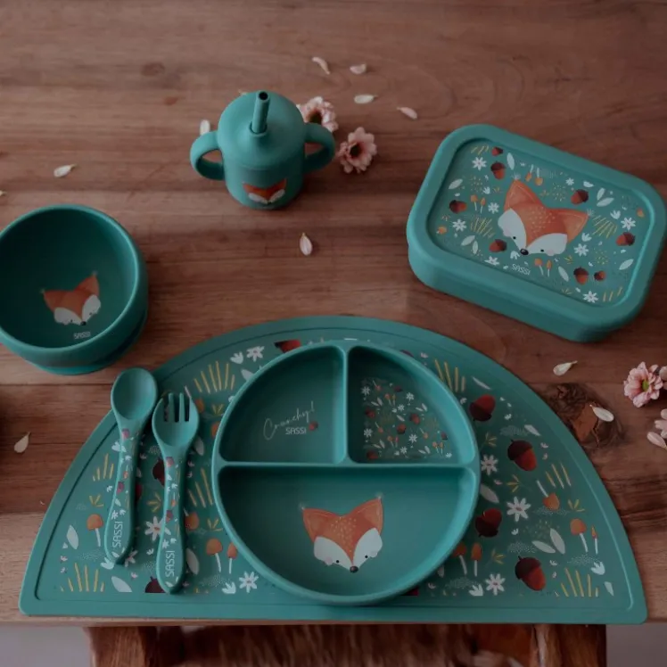 Ciotola con ventosa in silicone - Volpe Crunchy