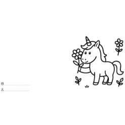Let's colour. Unicorni