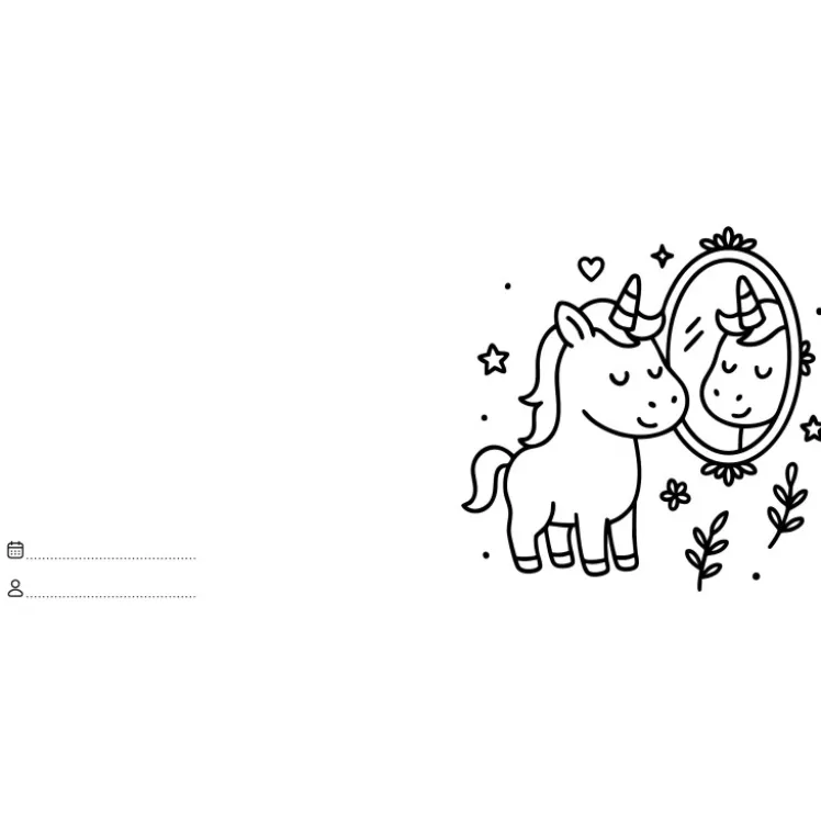 Let's colour. Unicorni