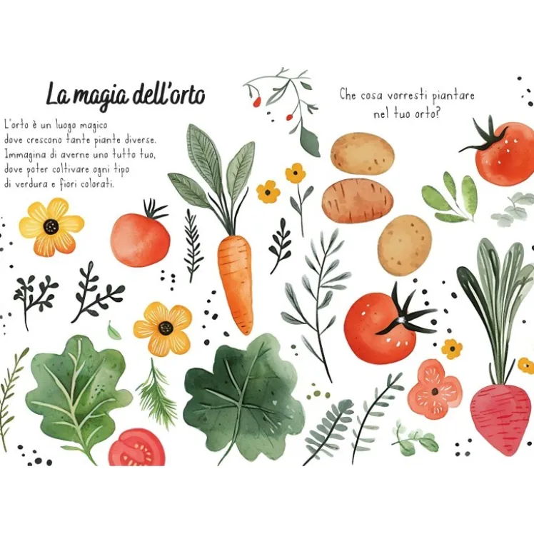 Magico puzzle ad acqua. L'orto
