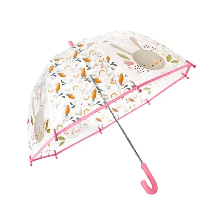 Ombrello trasparente per bambini - Coniglietta Fluffy