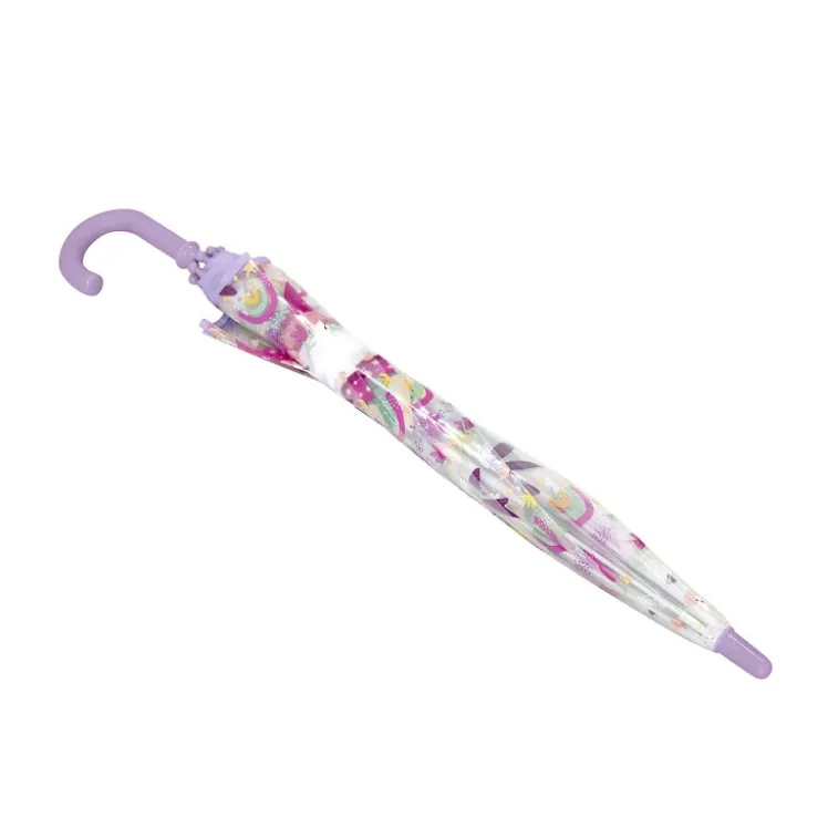 Ombrello trasparente per bambini - Unicorno Sparkly