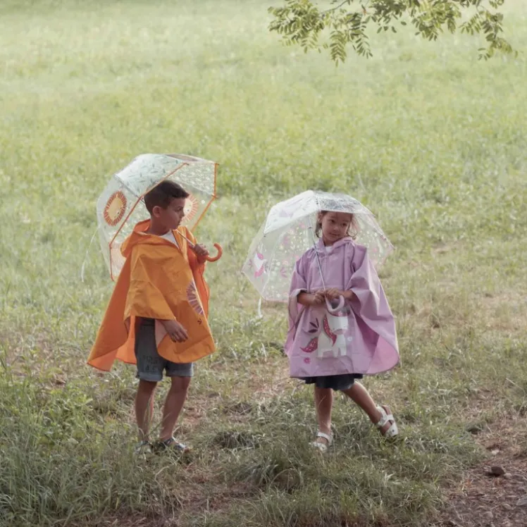 Ombrello trasparente per bambini - Unicorno Sparkly