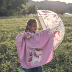 Ombrello trasparente per bambini - Unicorno Sparkly