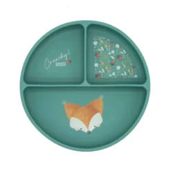 Piatto con ventosa in silicone - Volpe Crunchy