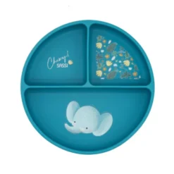 Piatto con ventosa in silicone - Elefante Chewy