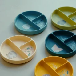 Piatto con ventosa in silicone - Leone Chompy