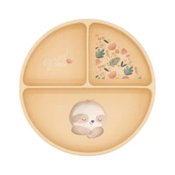 Piatto con ventosa in silicone - Bradipo Gnawy