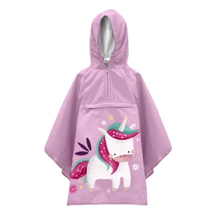 Poncho impermeabile per bambini - Unicorno Sparkly