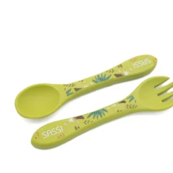 Posate in silicone - Dinosauro Cracky