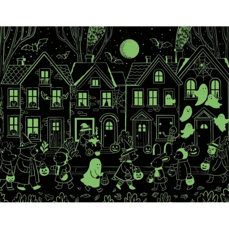 Puzzle Day & Night. Halloween