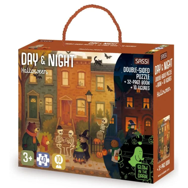 Puzzle Day & Night. Halloween