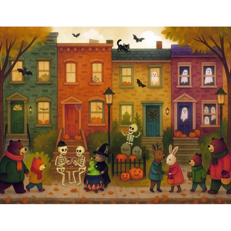 Puzzle Day & Night. Halloween