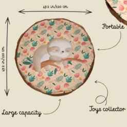 Sacco tappeto portagiochi - Bradipo Gnawy