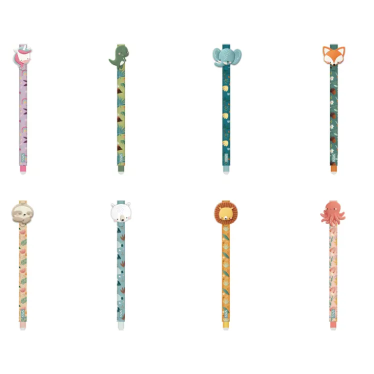 Set Penne Gel Cancellabili – Volpe, Unicorno e Orso