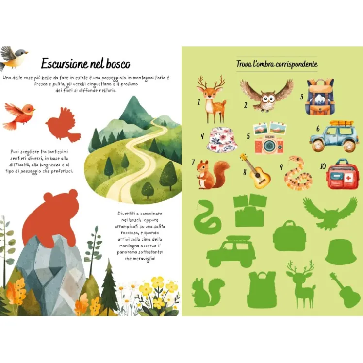 Sticker e attività. La montagna