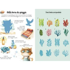 Sticker e attività. Vacanze al mare