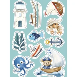 Sticker e attività. Vacanze al mare