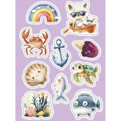 Sticker e attività. Vacanze al mare