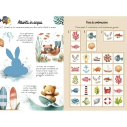 Sticker e attività. Vacanze al mare
