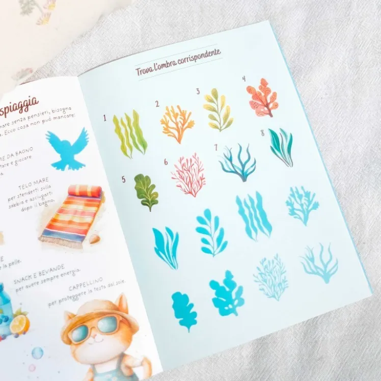 Sticker e attività. Vacanze al mare