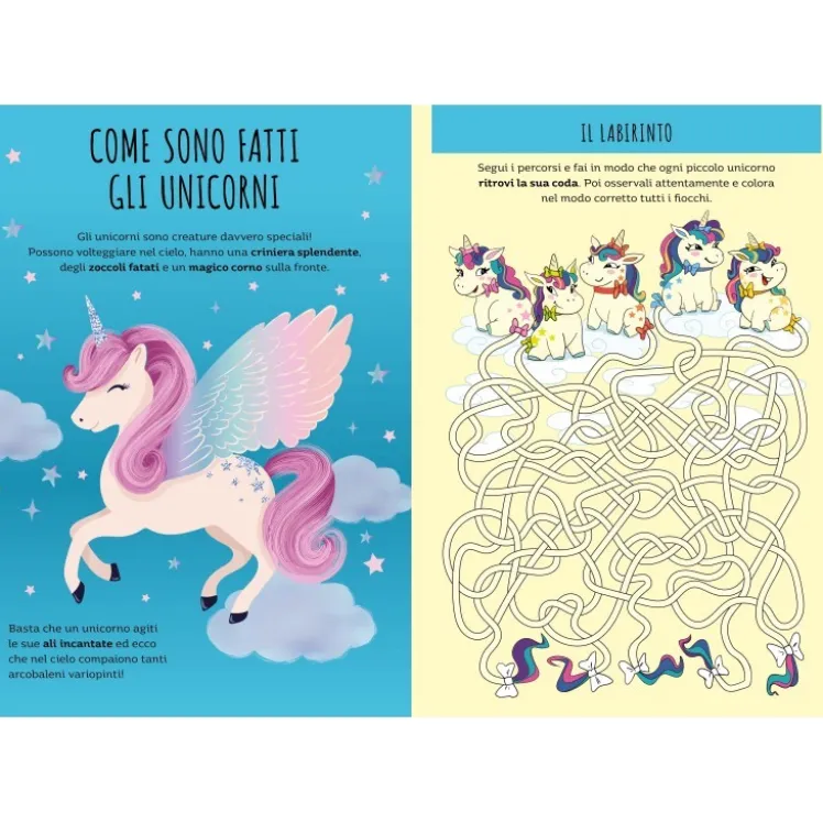 Stickers e attività. Gli unicorni