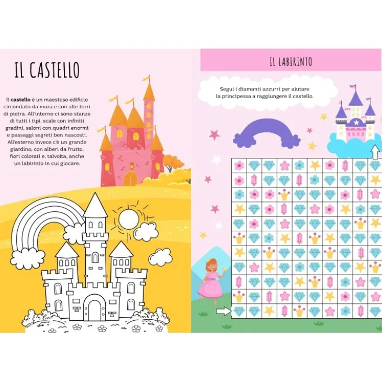 Stickers e attività. Principesse