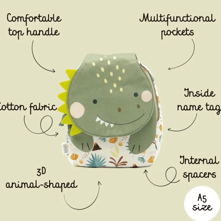 Zaino mini A5 - Dinosauro Cracky