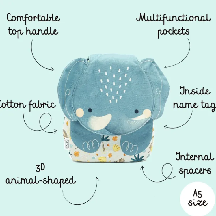 Zaino mini A5 - Elefante Chewy